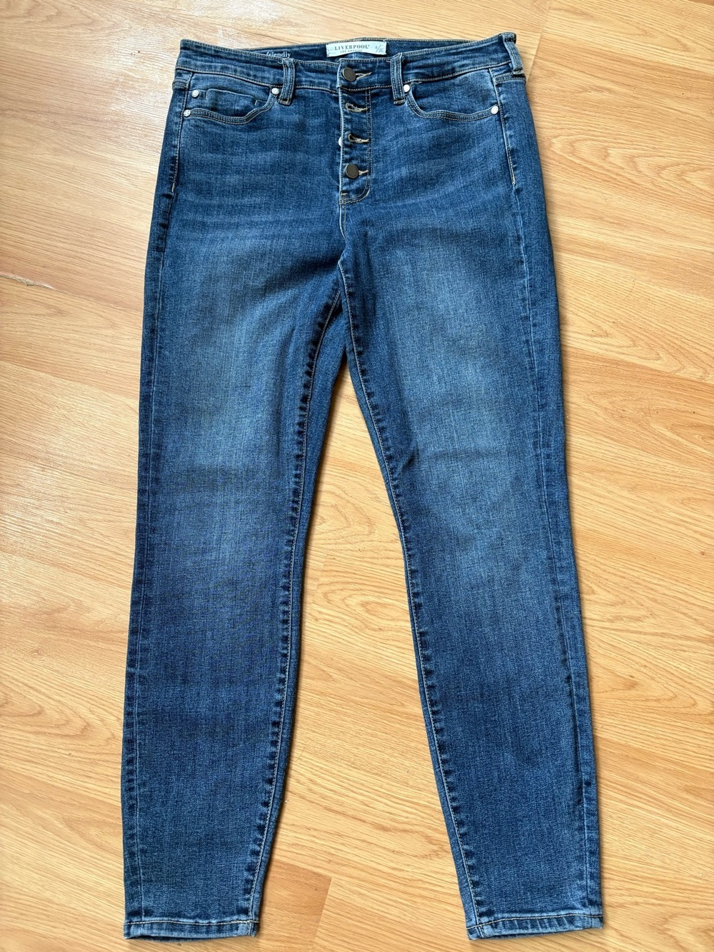 Liverpool Los Angelo’s Indigo High-Rise Button-Fly Jeans 8/29